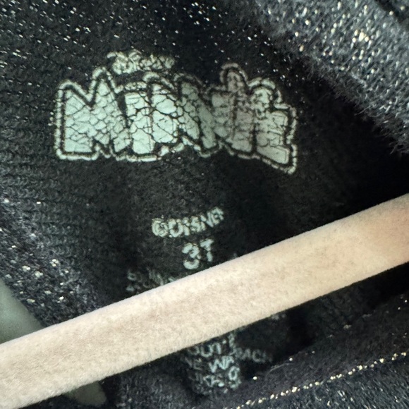 Disney Minnie Mouse 3T Black & Gold Long Sleeve Sweater Dress - Picture 3 of 5